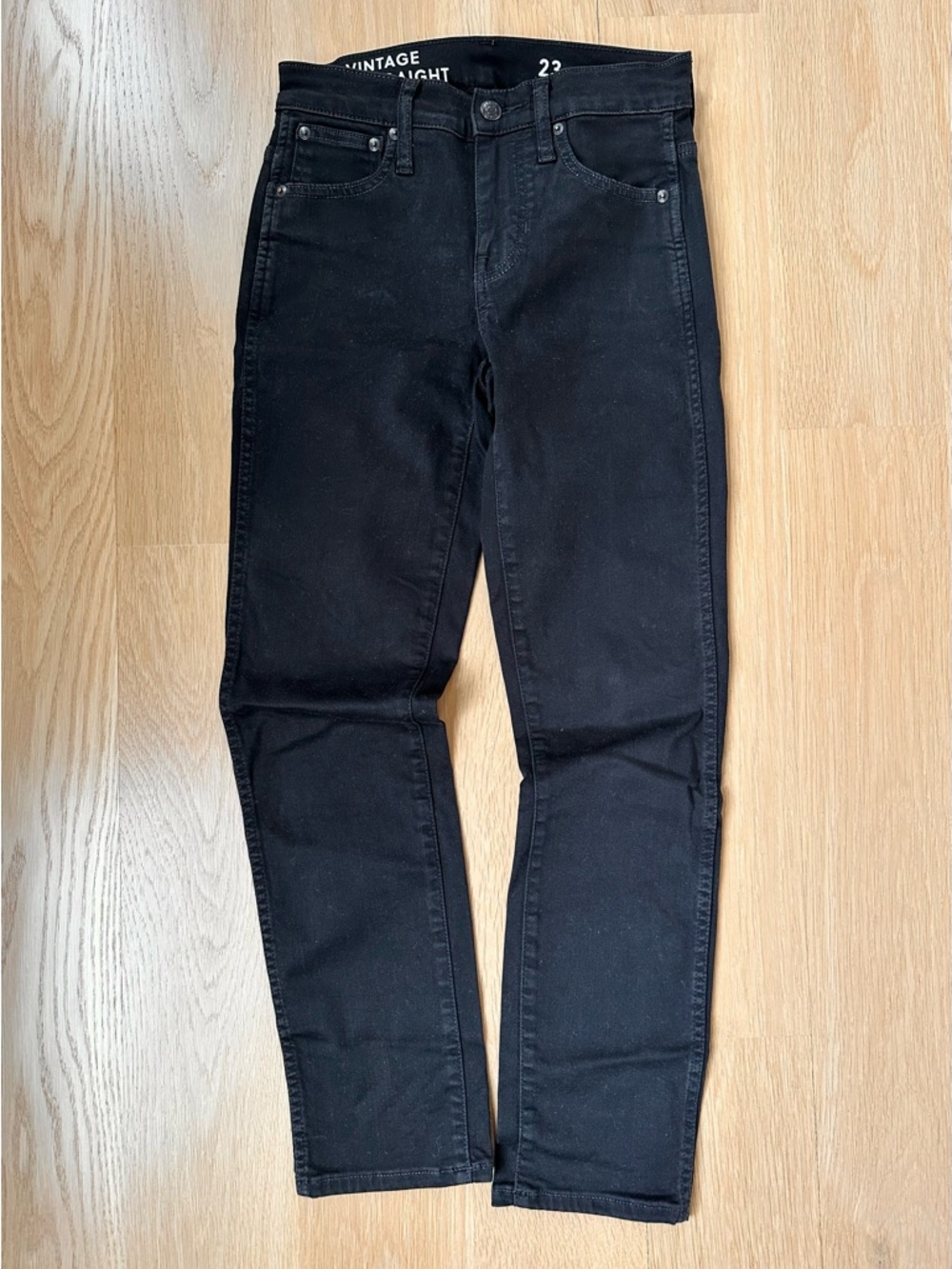 J.Crew Black Vintage Straight-Leg Jeans